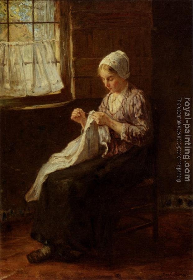 Jozef Israels : Mending By A Window Jozef Israels : Mending By A Window